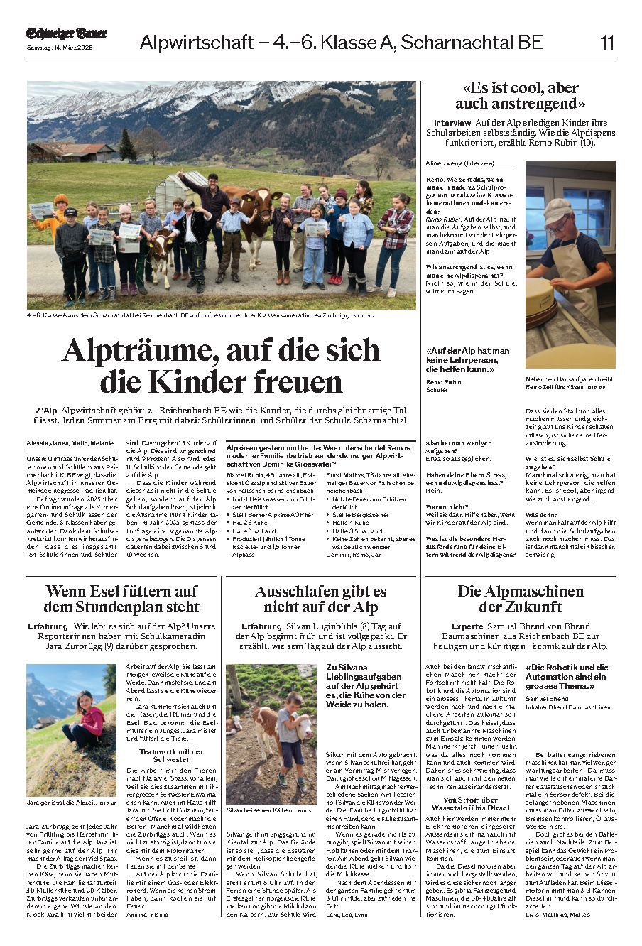 Alpwirtschaft 4. - 6. Klasse Scharnachtal