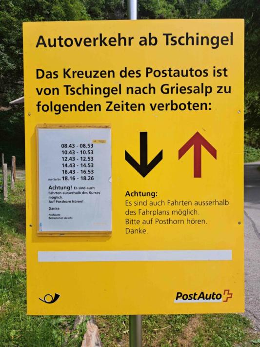 Zeiten Postauto Griesalp